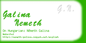 galina nemeth business card