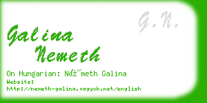 galina nemeth business card